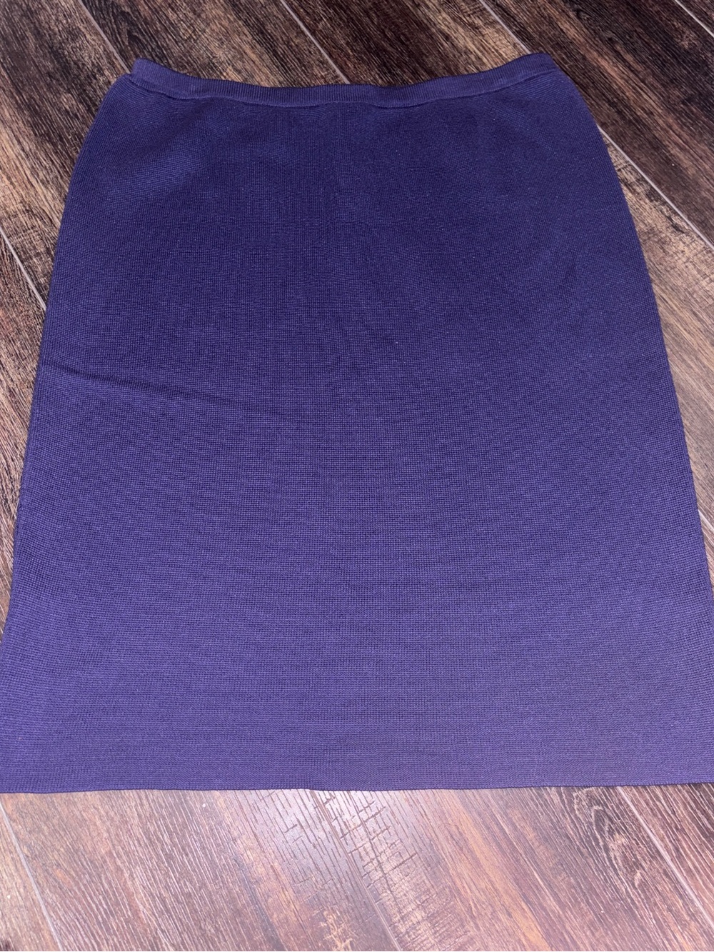 Eileen Fisher Wool Knit Midi Skirt in Royal Blue